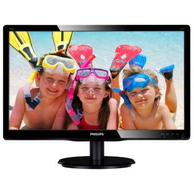  18.5" PHILIPS 196V4LSB2/62 Black (LED, LCD, Wide, 1366x768, 5 ms, 90/65, 200 cd/m, 10M:1,