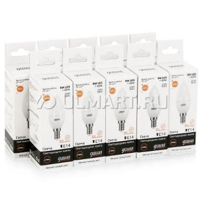 A10  LED  Gauss Elementary Candle 6W E14 2700K