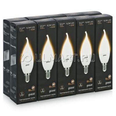   Gauss LED Candle tailed E14 6.5W 2700K (A10 .)