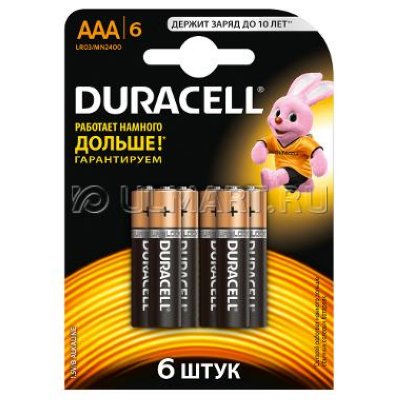  AAA (LR3) 6 . Duracell  Basic