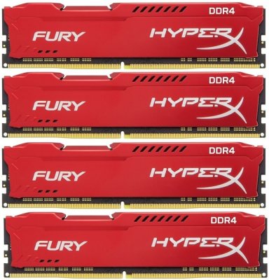   Kingston HyperX FURY Red [HX424C15FR2K4/32] 32 