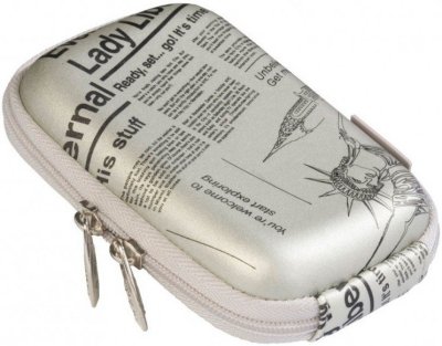    Riva 7023 (PU) Digital Case silver (newspaper)