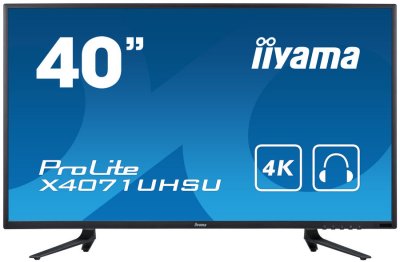  iiYama X4071UHSU-B1 40" Black 3840x2160/TFT MVA/3ms/VGA (D-Sub), DP, HDMIx3, USB, RS232C, 6W