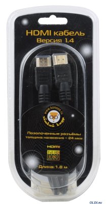  Konoos HDMI- HDMI, 1.8 , v1.4, 19M/19M,, ., ,  KC-HDMI-1.8