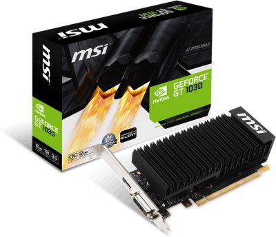  MSI GeForce GT 1030 1265Mhz PCI-E 3.0 2048Mb 6008Mhz 64 bit DVI HDMI HDCP GT 1030 2GH LP