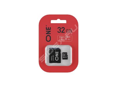   microSDHC ONE 32Gb Class10 UHS-I + SD adapter (ONE-USDH32GU1C10-RA)