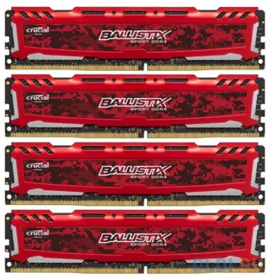   16Gb (4x4Gb) PC4-19200 2400MHz DDR4 DIMM Crucial BLS4C4G4D240FSE