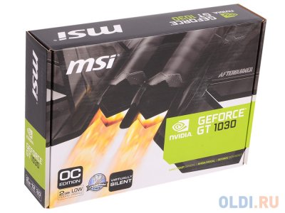  2048Mb MSI GeForce GT1030 PCI-E GDDR5 64bit HDMI DP HDCP GT 1030 2GH LP OC Retail