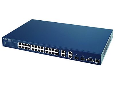  ZYXEL ES-3124 DC 24  10/100 Managed L2 + 4  10/100/1000 + 2  SFP 48V (ES-3124 DC)