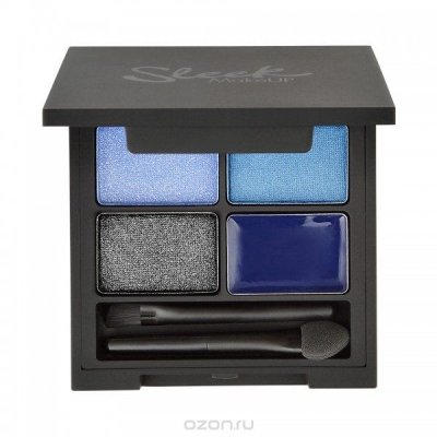 SLEEK MAKEUP    EYE QUAD Midnight Blues 332, 0.05 