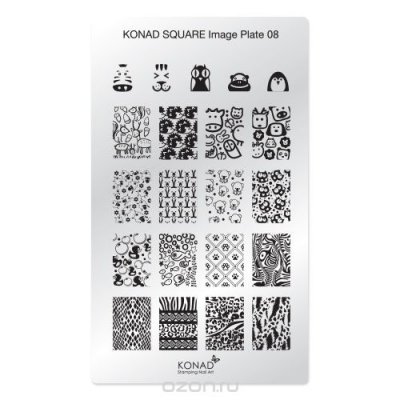 Konad Square    Square Image Plate08