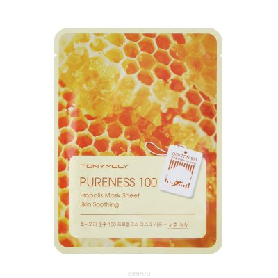 TonyMoly      Pureness 100 Propolis Mask Sheet-Skin Calming, 21 