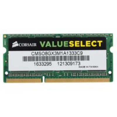   Corsair Value Select (CMSO8GX3M1A1333C9) DDR-III SODIMM 8Gb (PC3-10600) CL9 (for NoteB