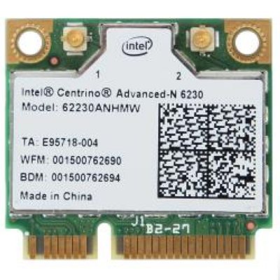  WiFi (b/g/n)+BT3.0 Intel 6230, MiniPCI-E ComboCard .  (62230ANHMW), 2ant(ha