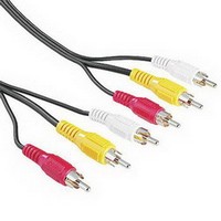  Hama Video Cable 3 RCA (phono) Plugs - 3 RCA (phono) Plugs, 0.5 m