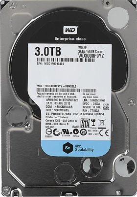   3.0Tb WD SE WD3000F9YZ SATA 6Gb/s, 7200rpm, 64Mb, Raid edition