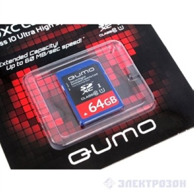   QUMO SecureDigital 64Gb Class 10 UHS-I (QM64GSDXC10U1)