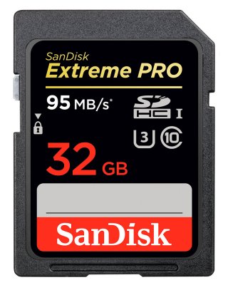   32Gb - SanDisk Extreme Pro - Secure Digital HC Class 10 UHS-I U3 SDSDXXG-032G-GN4IN (