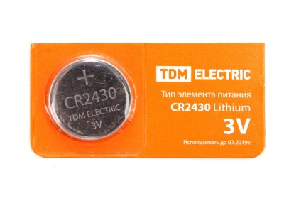  CR2430 - TDM-Electric Lithium 3V BP-5 SQ1702-0030 (1 )