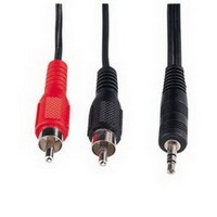  2 RCA Male Plugs - Stereo 3,5 mm Male Plug, 5 m