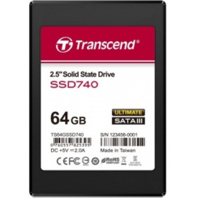 Transcend TS64GMSA740   SSD 2.5"" 64GB MSA740 mSATA MLC III 6GB/s