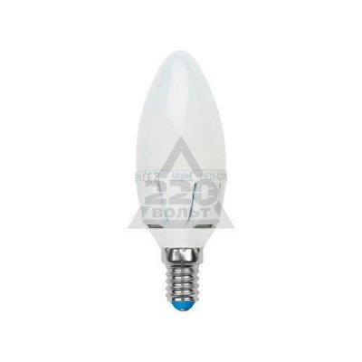   UNIEL LED-C37-6W/WW/E14/FR/DIM PLP01WH