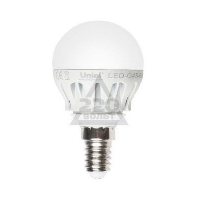   UNIEL LED-G45-6W/NW/E14/FR/DIM PLP01WH