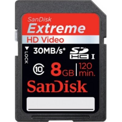   SD 8Gb SanDisk Extreme (SDSDX-008G-X46) SDHC Class 10 (Retail)