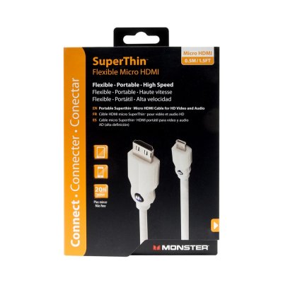  Monster Mobile SuperThin Micro HDMI Cable, 2,4 