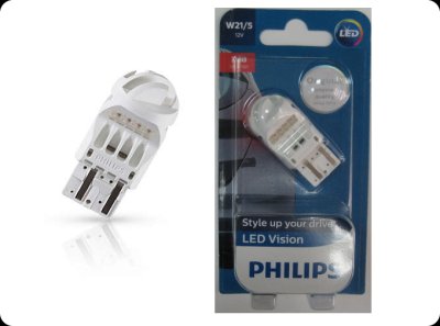   PHILIPS LED RED W21/5W 12V-21/5W (W3x16q), 1 , 12835REDB1