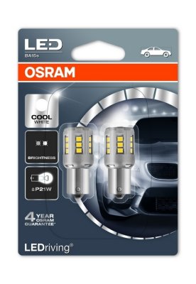   OSRAM LED Standart Cool White P21W 12V 2.0W, 2 , 7456CW-02B (.2)