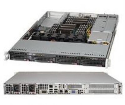 Supermicro SYS-6017R-WRF  A1U (2x2011, C602, 16xDDR3 1.6 ECC, 4x3.5" HS bays, SATA