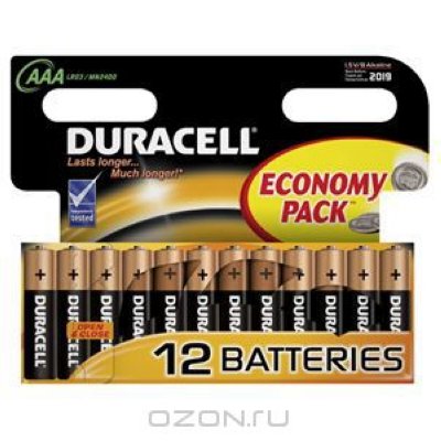    "Duracell",  AA , 12 