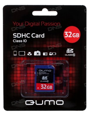   Micro SDHC 32Gb class 6 QUMO QM32GMICSDHC6 + SD adapter