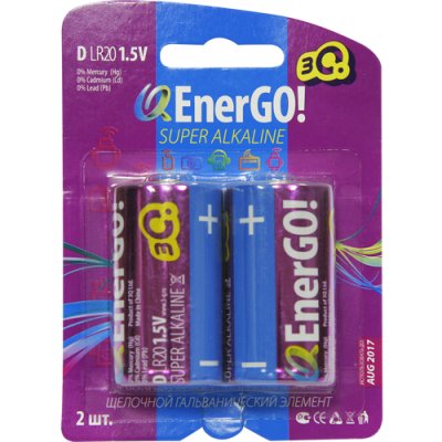 A3Q QEnerGO (D/LR20-2BL) D Size Super Alkaline (2 .  )