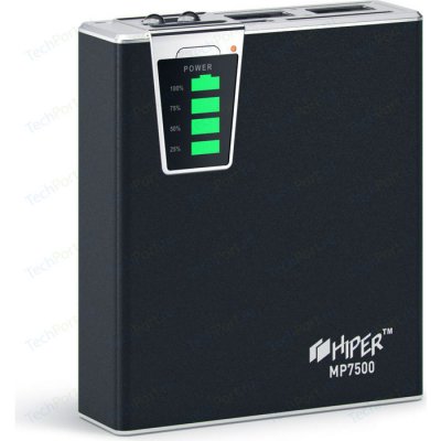   Hiper Mobile Power 5000 mAh black  5000 -, 1x USB 5  1 , 1x USB 5 