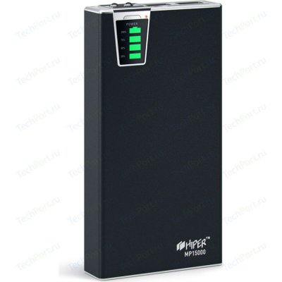   Hiper Mobile Power 15000 mAh black  15000 -, 1x USB 5  1 , 1x USB 5