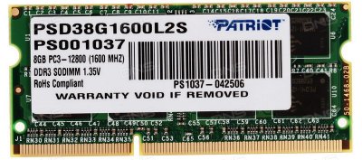   SODIMM Patriot Memory [PSD38G1600L2S] 8 