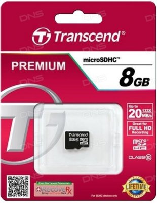   Transcend microSDHC 8  [TS8GUSDC10]