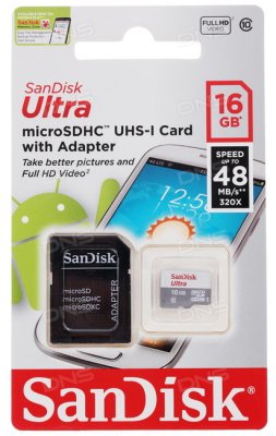   SanDisk ULTRA Android microSDHC 16  [SDSQUNB-016G-GN3MA]