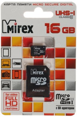   Mirex microSDHC 16  [13613-ADSUHS16]