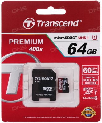   Transcend Premium microSDXC 64  [TS64GUSDU1]