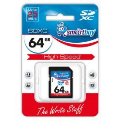   SmartBuy (SB64GBSDXC10) SecureDigital eXtended Capacity Memory Card 64Gb Class10