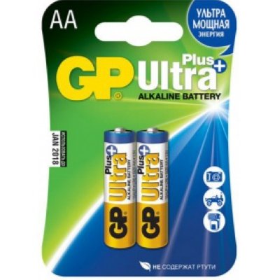   GP Ultra Plus Alkaline 15AUP-2CR2 (LR6 AA)  2