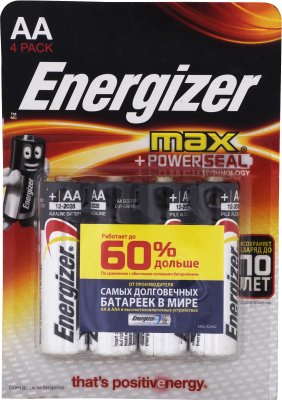  Energizer Max AA 4 .   (E300157100/E300157103)