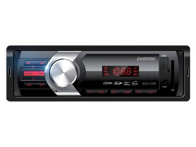  Digma DCR-210R USB MP3 FM 1DIN 4x45  