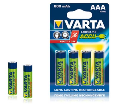  AAA - Varta 800mAh BL4 Ready2Use LongLife (4 ) 56703 101 404/414