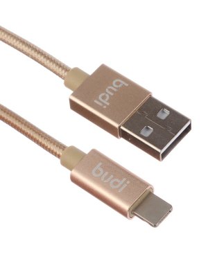  Budi USB - MicroUSB + Lightning M8J175 1m Gold