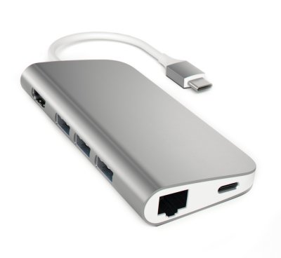  Satechi Aluminum Type-C Multi-Port Adapter Grey ST-TCMAM