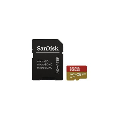   32Gb - SanDisk Extreme microSDXC V30 A1 UHS-I U3 SDSQXAF-032G-GN6MA   